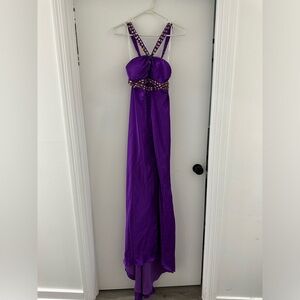 Long purple women’s dress